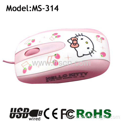 Usb Pink Hello Kitty Gift Mouse For Notebook In Shenzhen 
